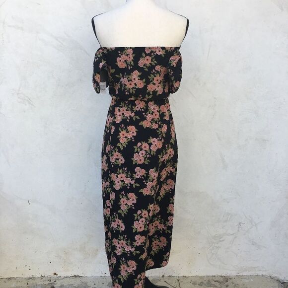 Amuse Society Sweeter Than You Black Flower Dress Size S - Picture 4 of 5